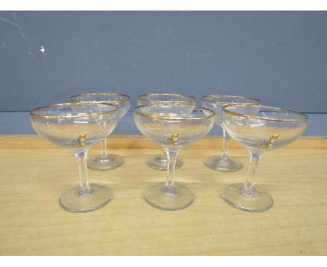 Set of 6 vintage Babycham glasses&nbsp;