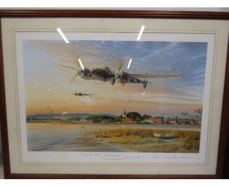 After Robert Taylor ltd edition print 'Coming in over the Estuary' 65/1250 signed with pencil signatures 92x68cm