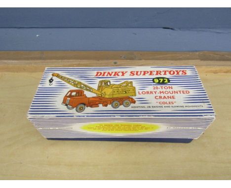 Boxed vintage Dinky Supertoys 972 die-cast 20 Ton Lorry Mounted Crane "Coles"&nbsp;