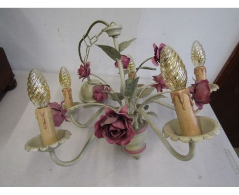 A French floral ceiling light fitting