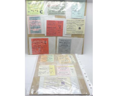 1960's football tickets including 1966 World Cup International, FA Cup Semi-Final, Manchester United v West Ham and FA Cup Fi