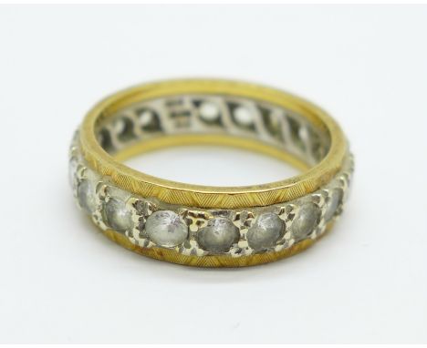 An 18ct gold eternity ring, 4.8g, L 