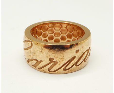 A 9ct gold Clogau Welsh gold ring, 9.4g, Q 