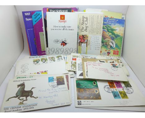 Thirty-eight stamp first day covers and Royal Mail ephemera 