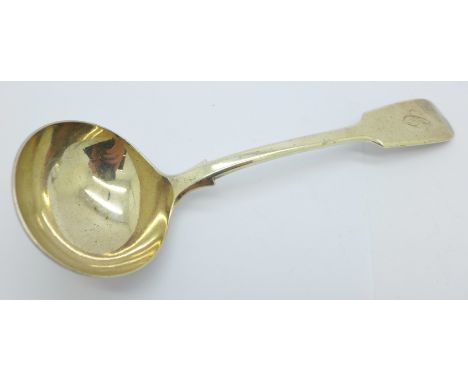 A Victorian silver ladle, 72g 