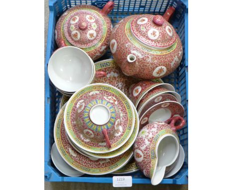 An oriental china tea service 