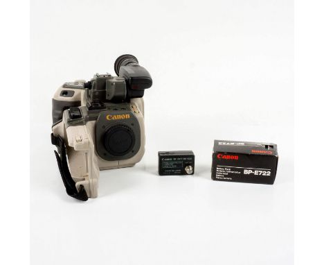 Previously owned and used by NASA. 8mm camera for Hi8 tape, and TV output. Canon battery assembly BP-E722 pack.Camera S/N: 27