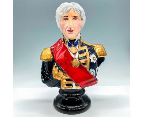 Limited edition hand painted in blue and gold admiral coat decorated with red sash and medals of Britain’s naval hero. Michae