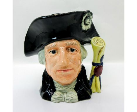 Style One. Black hat and coat, beige shirt.As commander-in-chief of the American States, George Washington (1732 - 1799) led 