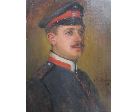 *Hillerman (Anna, born 1875). Head and shoulders portrait of a senior NCO, most probably a CSM (Feldwebel) or SNCO Acting Off