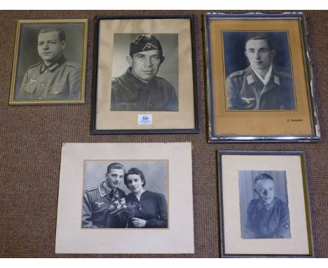 *Third Reich. German Luftwaffe and Army monochrome photographs,  including a photograph of an officer with label verso inscri