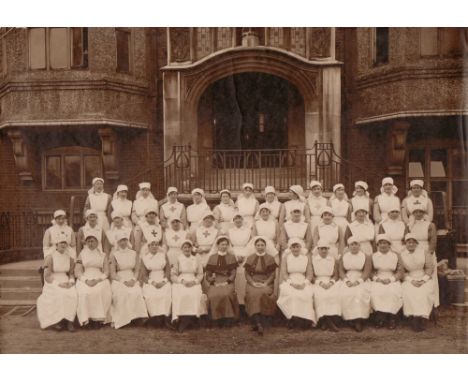 *WWI Photographs. An album containing photographs of nursing staff, wards and convalescing soldiers, West Suffolk General Hos