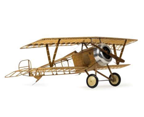 *WWI RFC. A 1/6 scale static (ex- flying) scale "skeletal" model of a WW1 RFC or French Nieuport 17 c1 fighter aircraft,  com