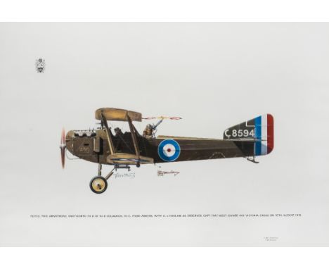 *Royal Flying Corps. Broomfield (Keith), colour print titled 'Flying this Armstrong Whitworth F.K.8. of No.8 Squadron, R.F.C.