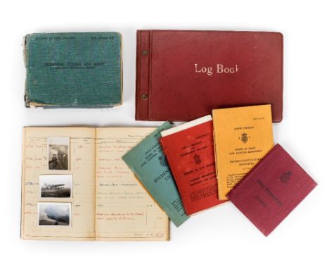 WWII Logbook. A Navigator's, Air Bomber's and Air Gunner's Flying Log Book kept by 1811416 Air Gunner F. Parent, RAF, who fle