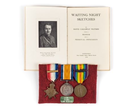 *WWI. A well-documented group of three to Lieutenant D.G. Watson, M.I.D., Royal Army Medical Corps, died of wounds on 5 June 
