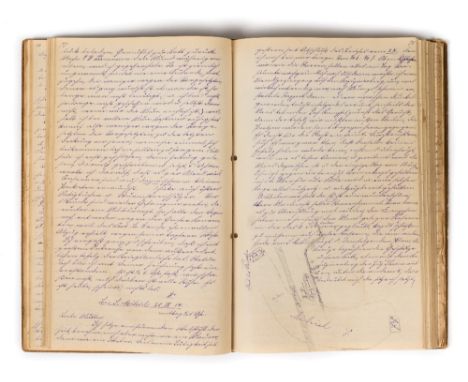 WWI - German Diary. A monumental fair copy transcript of the letters of Walter Berlin of the 8th Royal Bavarian Field Artille