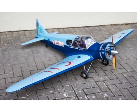 *Airspeed A.S.5. Courier. A large and impressive flying model,  fabric over wooden frame, two tone blue livery, registration 