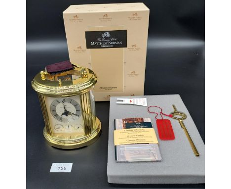 Fine Carriage Clocks Matthew Norman brass carriage clock [as new] 