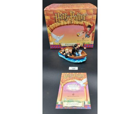 A Royal Doulton Harry Potter figure titled 'The Journey to Hogwarts' Limited edition 689/5000. Comes with certificate and box