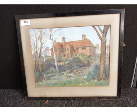 Watercolour depicting Cooper's Wood Sussex Signed Ian B M Hamilton [37x42cm] 