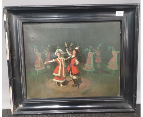 Oil on canvas , Russian Ballet. Polonaise, attributed to Vereker . Monteith. Hamilton [Scottish 1856-1931] [55x65cm] 