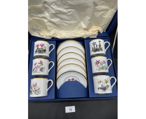A Boxed Royal Worcester coffee can set with original box. 