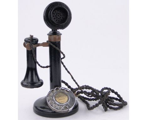 Antique candlestick telephone,height 12.5".