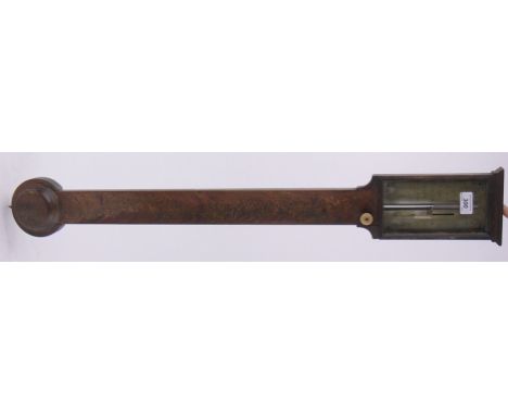 A 19th century mahogany stick barometer by J Barnett of Tower Street, London, height 36".