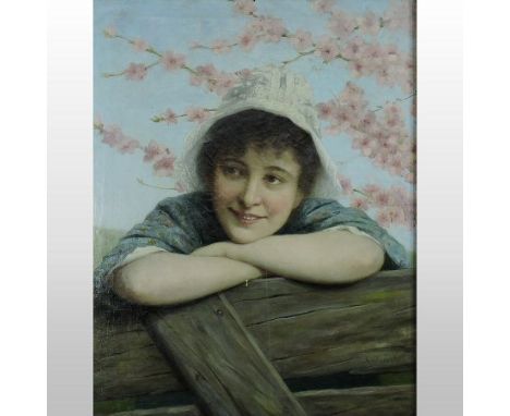 Ernst Anders, German, (1845-1911), portrait of a lady, signed, oil on canvas, 53 x 42cm