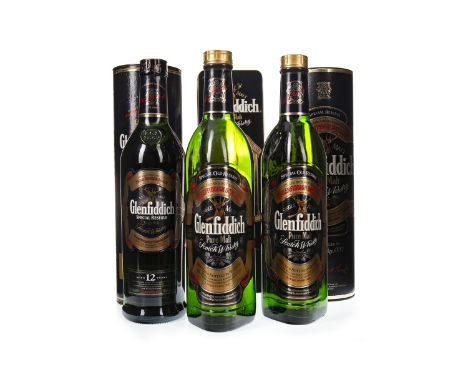 GLENFIDDICH SPECIAL OLD RESERVE (2) Single Malt Scotch Whisky 70cl, 40% volume, one in Clan Sinclair tin, one in tube. GLENFI