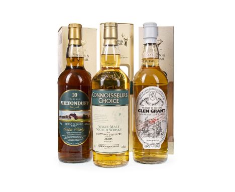 GLEN GRANT 1989 Single Malt Scotch Whisky Bottled 2005. 70cl, 40% volume, in carton. DUFFTOWN 2008 CONNOISSEURS CHOICE Single