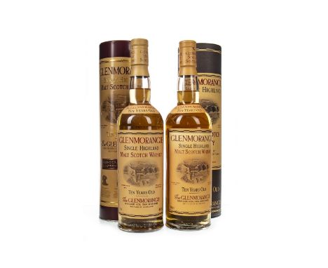 GLENMORANGIE 10 YEARS OLD (2) Single Malt Scotch Whisky 70cl, 40% volume, in tube. Two bottles.