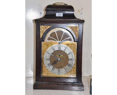 A Pull Repeat Table Clock, striking on a nest of six bells, 54cm high over handleMain spring is intact, clock runs but only f