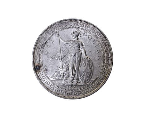GREAT BRITAIN BRITISH TRADE DOLLAR 1897
1897 mintmark missing, obverse with Britannia holding trident, reverse with Chinese c