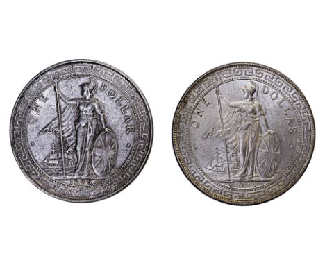 GREAT BRITAIN BRITISH TRADE DOLLARS 1908 B (2)
1908 B, obverse with Britannia holding trident, reverse with Chinese character