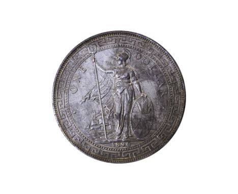 GREAT BRITAIN BRITISH TRADE DOLLAR 1896 B
1896 B, obverse with Britannia holding trident, reverse with Chinese characters and