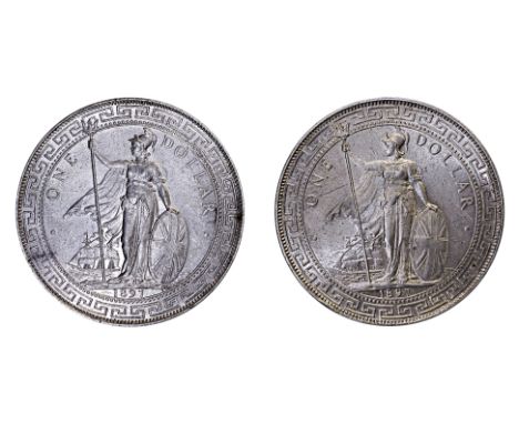GREAT BRITAIN BRITISH TRADE DOLLARS 1897 B (2)
1897 B, obverse with Britannia holding trident, reverse with Chinese character