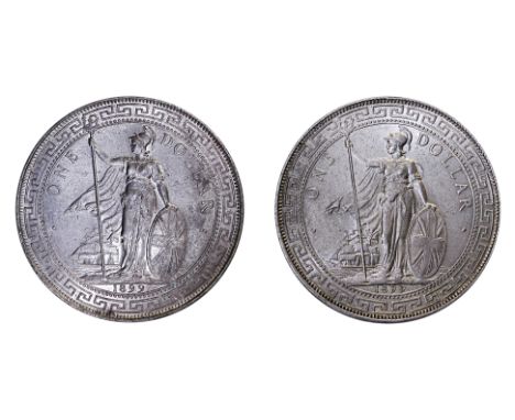 GREAT BRITAIN BRITISH TRADE DOLLARS 1899 B (2)
1899 B, obverse with Britannia holding trident, reverse with Chinese character