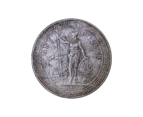 GREAT BRITAIN BRITISH TRADE DOLLAR 1904 (0/0) B
1904 (0/0) B, obverse with Britannia holding trident, reverse with Chinese ch