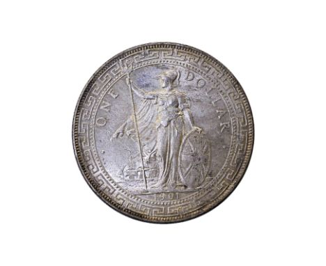 GREAT BRITAIN BRITISH TRADE DOLLAR 1901 C
1901 C, obverse with Britannia holding trident, reverse with Chinese characters and