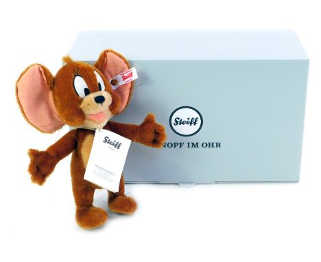 A Steiff Jerry soft toy, limited edition number 1070/2000, 20cm high, with certificate, boxed with outer packaging.