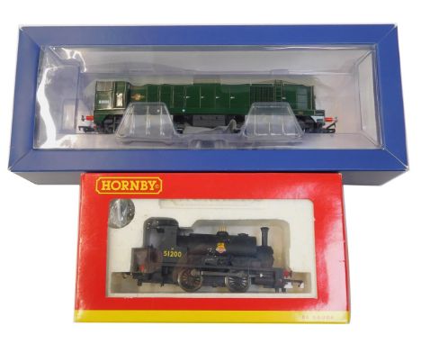 A Bachmann Branchline class 20 D8000 OO gauge locomotive and tender, BR green with ladder, produced exclusively for The Natio