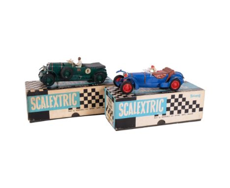 Circa 1960s, 2 Tri-ang Scalextric model motor racing cars, to include and Alfa Romeo C.65, and a Bentley MM/C64