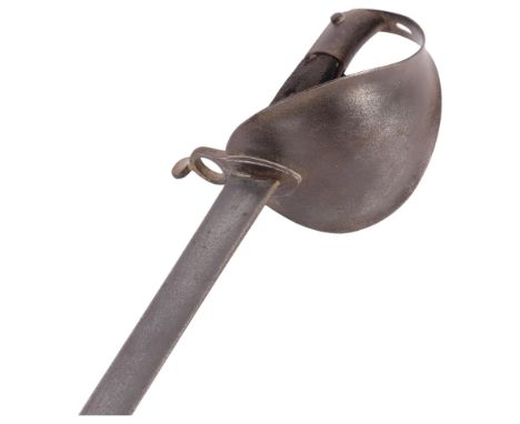 A British 1859 pattern cutless bayonet, with steel guard and riveted grip, blade marked 4/75, other markings are too rubbed t