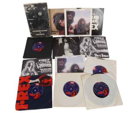 MARC BOLAN - 'The Warlock of Love' UK first edition of the 1969 book. Together with twelve (12) Marc Bolan &amp; T-Rex  7" si