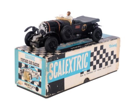 A circa 1960s Tri-ang Scalextric model motor racing car, a Bentley MMC64 finished in black, boxed