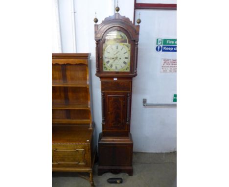 An early 19th Century inlaid mahogany 8 day longcase clock, the painted dial signed John Morse, Lyneham 