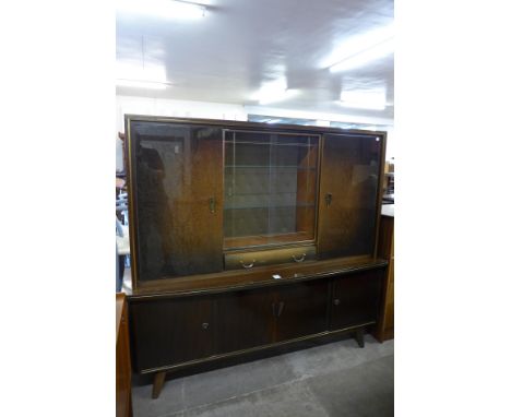 A German Mignon Mobel simulated walnut cocktail cabinet 