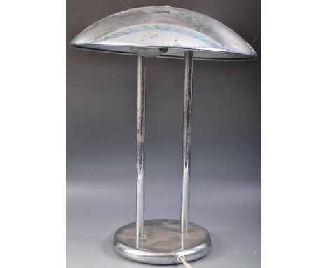 Robert Sonneman - Ikea - B9002 - An original retro vintage 1980's Bauhaus inspired space age table lamp light having a chrome